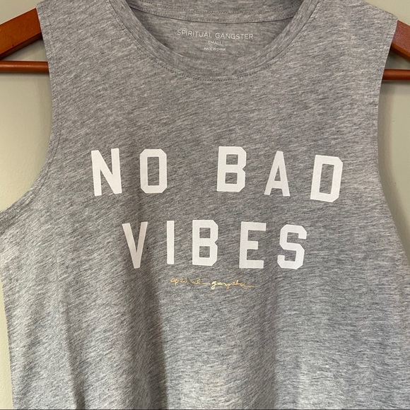 NWT Spiritual Gangster No Bad Vibes Muscle Tank SIZE SMALL - Picture 3 of 6